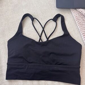 Lululemon Free to Be Longline Black Sports Bra